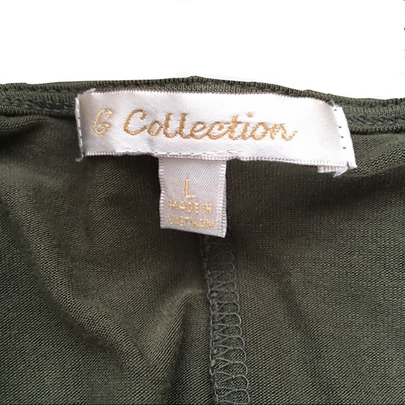 G COLLECTION Army Green lightweight Open Cardigan-size L - Picture 4 of 5